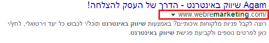 דוגמה של כתובת URL